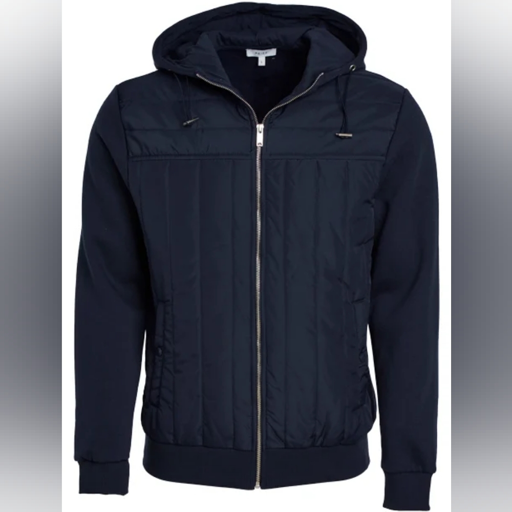 Reiss Navy Haydon Quilted Jacket